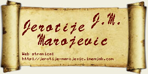 Jerotije Marojević vizit kartica